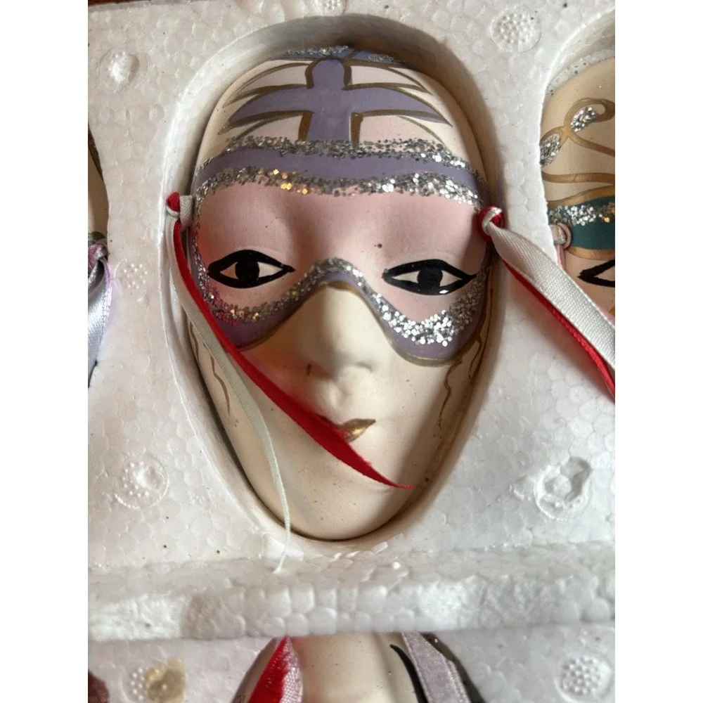 Harlequin Mask Margi Gras Mask Wall Hanging set of 6